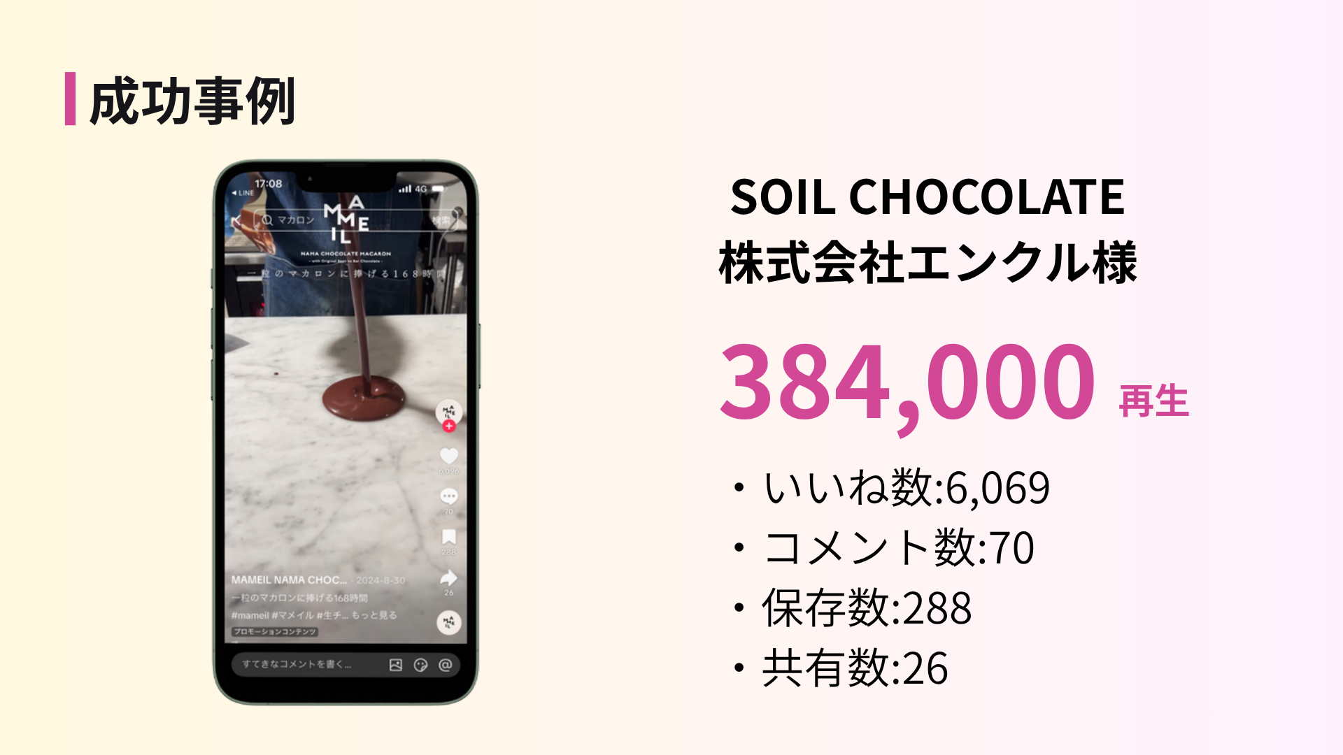 株式会社キングプロテアのTikTok・SNS運用による再生回数実績